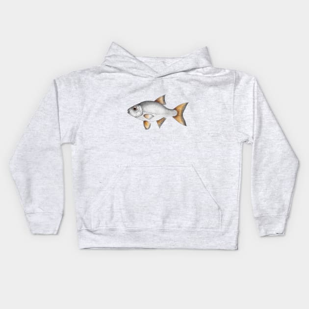 Common roach fish Kids Hoodie by Bwiselizzy